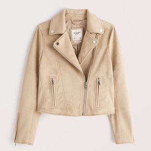 A&F Vegan Suede Moto Jacket